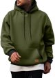 Men's Cotton Casual Hoodies Sweatshirts Fashion Long Sleeve Drawstring Pullover Hoodie with Pockets