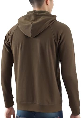 Men's Midweight Vintage Soft Pocket Active Hiking Pullover Hoodie Sweatshirt Jacket