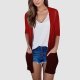 Womens Lightweight Open Front Cardigans Summer Fall Outwear Tops Thin Cover Ups Three Quarter Sleeve Women Wool