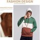 Men's Pullover Hoodie Sweatshrits Drawstring Hooded Color Block Hoody for Men with Kangaroo Pocket