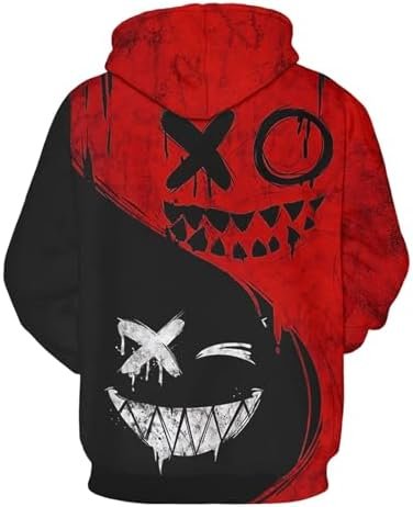 Men's Sweatshirt Halloween 3D Print Hoodie Loose Casual Sweatshirt Stocking Gift