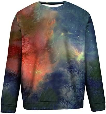 Sweatshirts for Men Long Sleeve Oversized Sweatshirt Tie Dye Pullover Sweatshirt Casual Loose Fit Sweatshirt