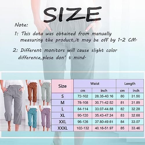 Fashion Versatile Solid Color 7 Point Pants for Women Summer Casual Elastic Cropped Pants Comfy Soft Large Size Pants