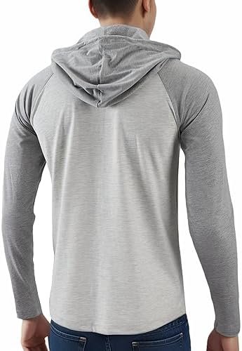 Mens Casual Athletic Fit Lightweight Active Sports Running Hiking Jersey Shirt Hoodie